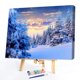 thumbnail image 2 of Lienzo pintado pintura al óleo por números nieve bosque pared arte moderno dormitorio decoración Tmvgtek decoración de arte en el hogar, 2 of 9
