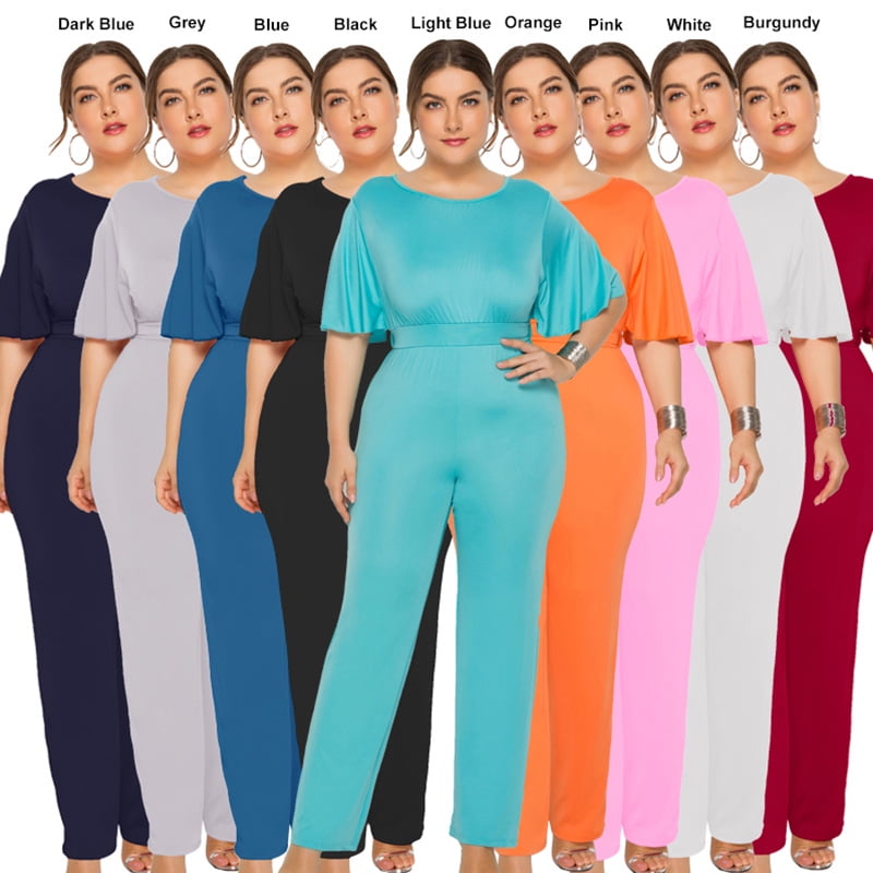 light pink plus size jumpsuit