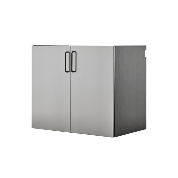 Astro Series 32 in. W x 28 in. H x 20 in. D Metal Wall Mounted Base Door Storage Cabinet Metallic Grey   Wood