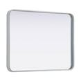 thumbnail image 5 of Elegant Decor Contour Metal Rectangle Mirror 24x32 in Silver, 5 of 11