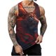 thumbnail image 1 of Mens Camisetas Algodón Impreso sin Mangas Chaleco Tanque, Cuello Redondo Casual para Al Aire Libre, Diario Y Primavera Verano Desgaste, 1 of 7