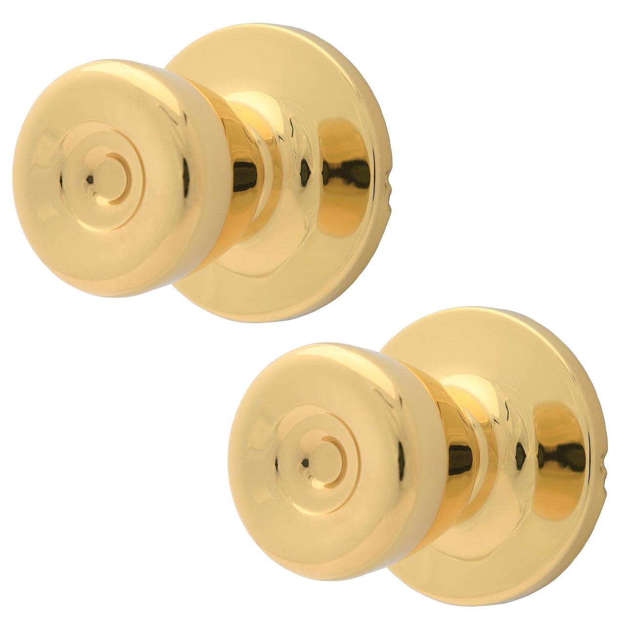 Lokhaus Passage Tulip Doorknob Polished Brass 2 Count