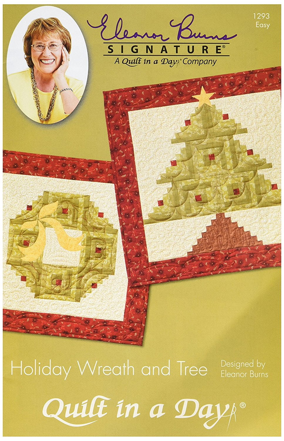EB-1293 Eleanor Burns Pattern, Holiday Wreath and Tree Quilt, Pattern