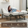 thumbnail image 2 of Kadyn Adjustable Bed Base with Head and Foot Incline Quiet Motor Queen Size Zero Gravity, Dual USB A+C Ports, Remote Control with ZG and Memory Keys for Bedroom, Apartment, Office, Black, 2 of 8