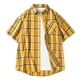 thumbnail image 2 of Seeotter Mens Plaid Button Down Shirts Mens Short Sleeve Western Shirts Two Pocket Regular Fit Mens Button Up Casual Shirts, 2 of 4