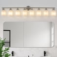 thumbnail image 2 of GCGAFUL 8-Light Chrome Dimmable Bathroom Vanity Light Fixture with Frosted Glass Shade, 2 of 9