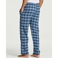thumbnail image 3 of Real Essentials 3 Pack: Men's Pajama Pants - Knit Cotton Flannel Plaid Lounge Bottoms- Button Fly (Available In Big & Tall), 3 of 7