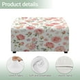 thumbnail image 4 of Xoenoiee Butterfly Rose Flower Print Square Ottoman Cover Storage Ottoman Slipcover Stretch Footrest Stool Covers Breathable Furniture Protectors Spandex Jacquard Fabric, L, 4 of 7