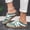 Dark Green, variant on Women's Retro Striped Lace-Up Sport Sandals, Slip-On Suede and Leather, Rubber-Soled Casual Walking Shoes s Summer Perforated Closed-toe Slip-On Slides