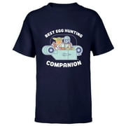 Star Wars The Mandalorian Grogu Best Egg Hunting Easter - Short Sleeve T-Shirt for Kids - Customized-Navy