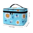 thumbnail image 6 of HELLHERO Cosmetic Organizer White Flowers and Bees Top-Handle Cosmetic Bag Hand-Held Polyester with Slip-in Pockets, 6 of 6