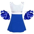 thumbnail image 4 of YONGHS Kids Girls Cheerleading Halloween Outfits Sequins Dance Dress+Shorts+Pom Poms, 4 of 6