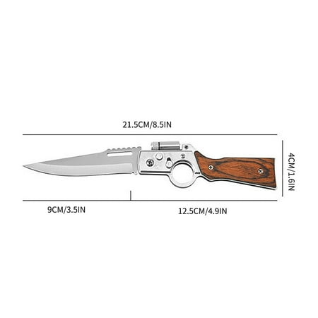 Pocket Folding Knife Super Sharp Blade 8.5 inch Multitool Folding Knife with Wooden Handle Gifts for Men Who Have Everything Cool Gadgets for Men Dad Gifts