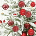 thumbnail image 4 of mfyjkho Adornos para árbol de Navidad, bolas de plástico galvanizado con lazo para colgar, 8 cm de diámetro, juego de 9 para decoración navideña., 4 of 6