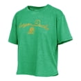 thumbnail image 2 of Women's Pressbox  Green Oregon Ducks Vintage Waist Length Script Over Logo T-Shirt, 2 of 3