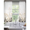 thumbnail image 2 of Cream Flowers Sheer Curtains 72 Inch Length 2 Panels Set, Country Pastoral Spring Floral Herbs Voile Window Treatment Rod Pocket Curtains Sheers Drapes for Bedroom/Living Room/Kitchen 52"x72"x2, 2 of 7