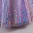 thumbnail image 7 of IBTOM CASTLE Flower Girl Sparkly Sequins Shiny Butterfly Formal Wedding Tulle Dress Junior Pageant First Communion Easter Princess Party Birthday Ball Gown 3-4T Rainbow Purple, 7 of 7