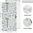 thumbnail image 2 of Coolnut Dinosaur Soft Hand Towels, 2 PcsAbsorbent Bath Towel Decorative Fingertip Towels for Bathroom Gym Spa Hotel Beach Swimming Pool,14.4"x 28.3", 2 of 6