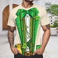 thumbnail image 6 of jowamay Men's St. Patrick's Day T-Shirt Clover Print Crewneck Short Sleeve T Shirt Funny Holiday Clothes for Travel, 6 of 7