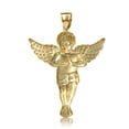 thumbnail image 2 of LOVEBLING 10K Yellow Gold Praying Angel with CZ Stones Pendant Charm (2.72" x 1.58"), 2 of 3