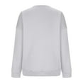 thumbnail image 5 of QUNYINEY Gray Sweatshirt for Women Crew Neck Solid Long Sleeve Casual Tops Drop Shoulder Loose Pullover Sweatshirts, 5 of 6