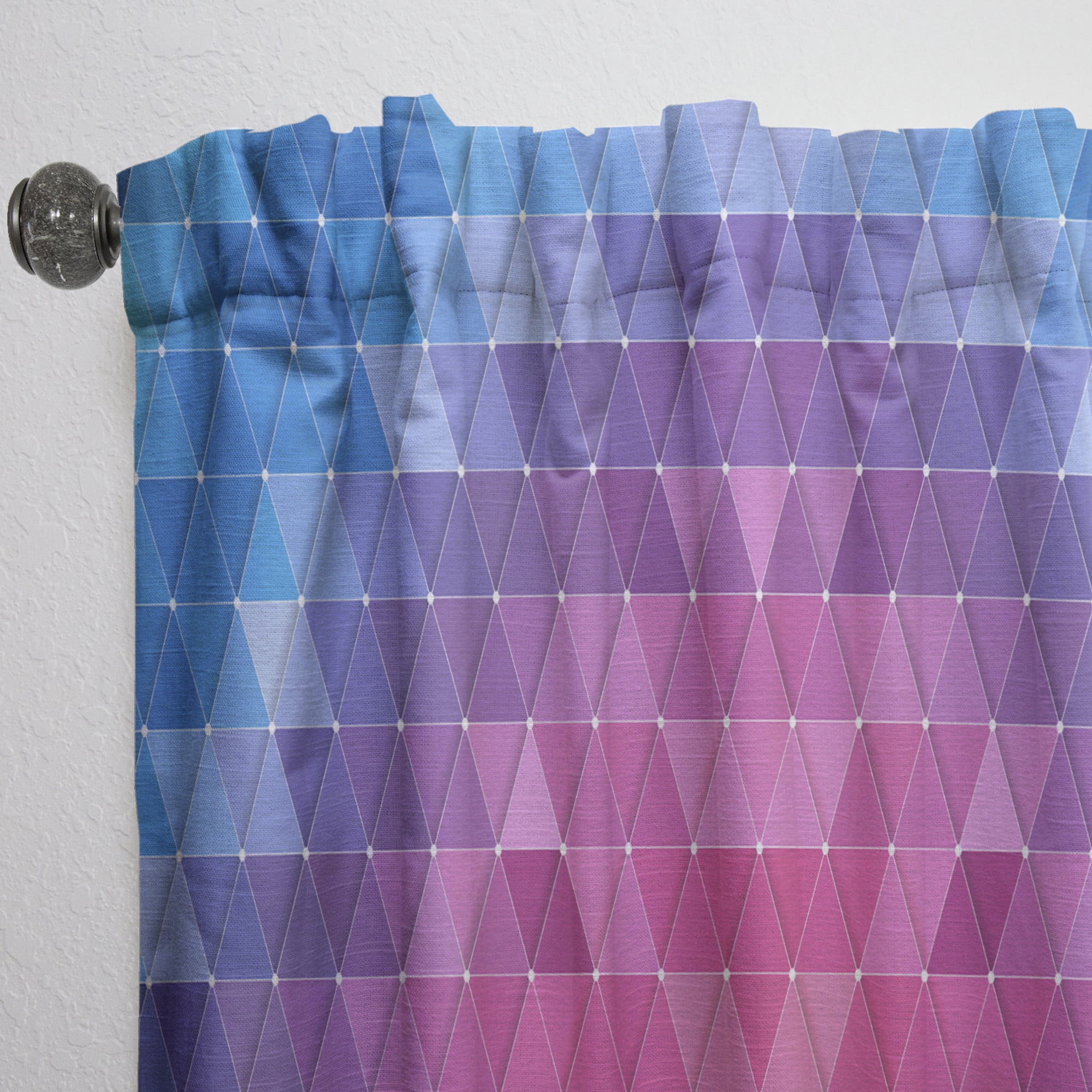 Designart 'Triangular Shapes Colourfields XV' Modern & Contemporary Curtain Panel
