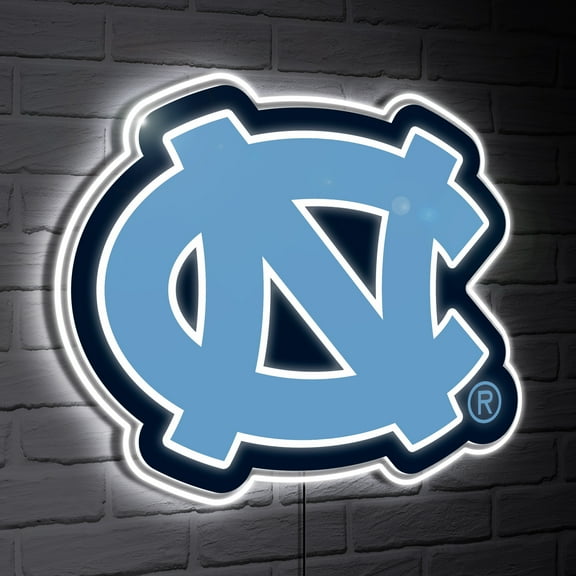 North Carolina Tar Heels LED Team Logo Shaped Lighted Wall Sign