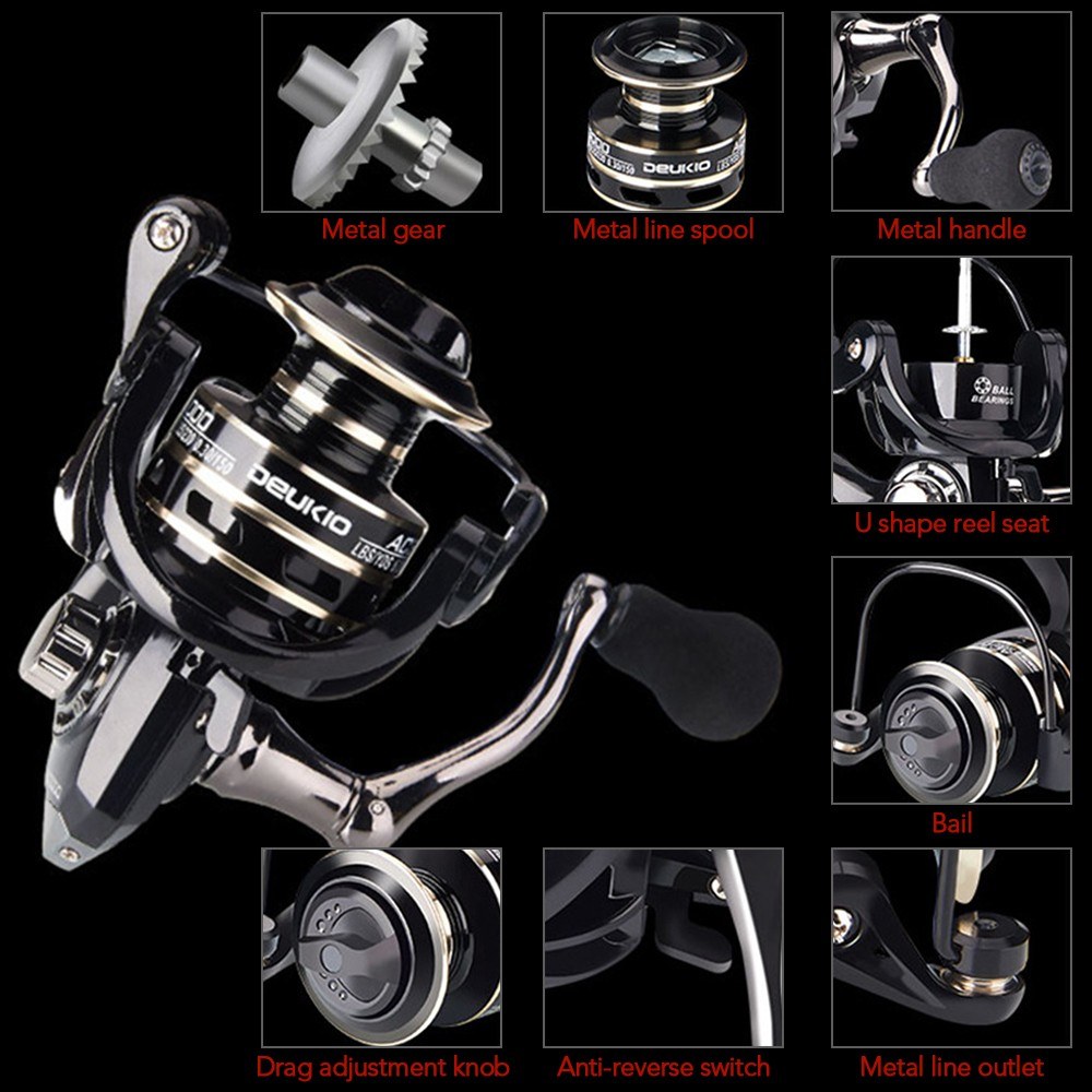 Mini Spinning Fishing Reel All Metal 3BB 5.2:1 Ultralight