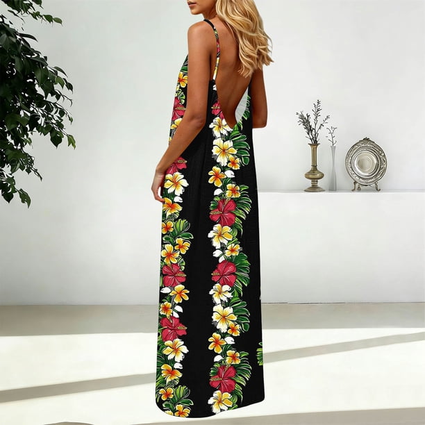 tropical dresses for party Vacation | Breezy Beach & Island Styles friendly and lightweight Joankdmi Womens Floral Dress Hawaiian