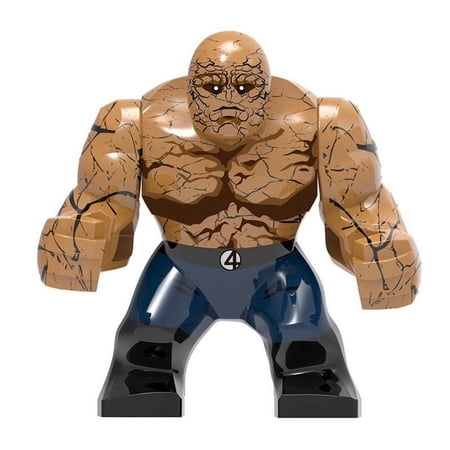 Cartoon Movie Fantastic Four Thing Invisible Woman Mr. Fantastic Human Torch Model Building Blocks Enlighten Toys For Children