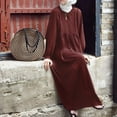 thumbnail image 6 of ZANZEA Womens Dresses Crew Neck Long Sleeve Casual Solid Long Maxi Dress, 6 of 13