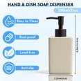 thumbnail image 2 of Ceramic Soap Dispenser, 12 oz/350ml Hand Soap Dispenser with Stainless Steel Pump for Bathroom Kitchen, Refillable Dish Dispensers for Hand soap, Lotion, Body Wash, 2 of 7