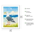 thumbnail image 2 of Seagull - Seaside Beach Ocean View - From an Original Watercolor Painting by Robin Wethe Altman - Bamboo Fine Art 290gsm Paper Print (Unframed) 24x32in, 2 of 4