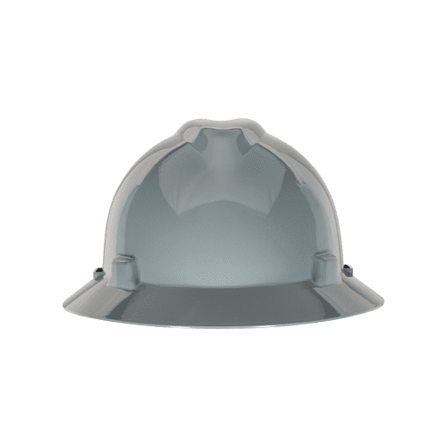 V-Gard® Slotted Hard Hat Cap, Staz-On® Suspension, Gray