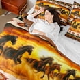 thumbnail image 4 of Castle Fairy Galloping Horse Bedding Comforter Set,Tribal Aztec Full Bedding Set, 4 of 8