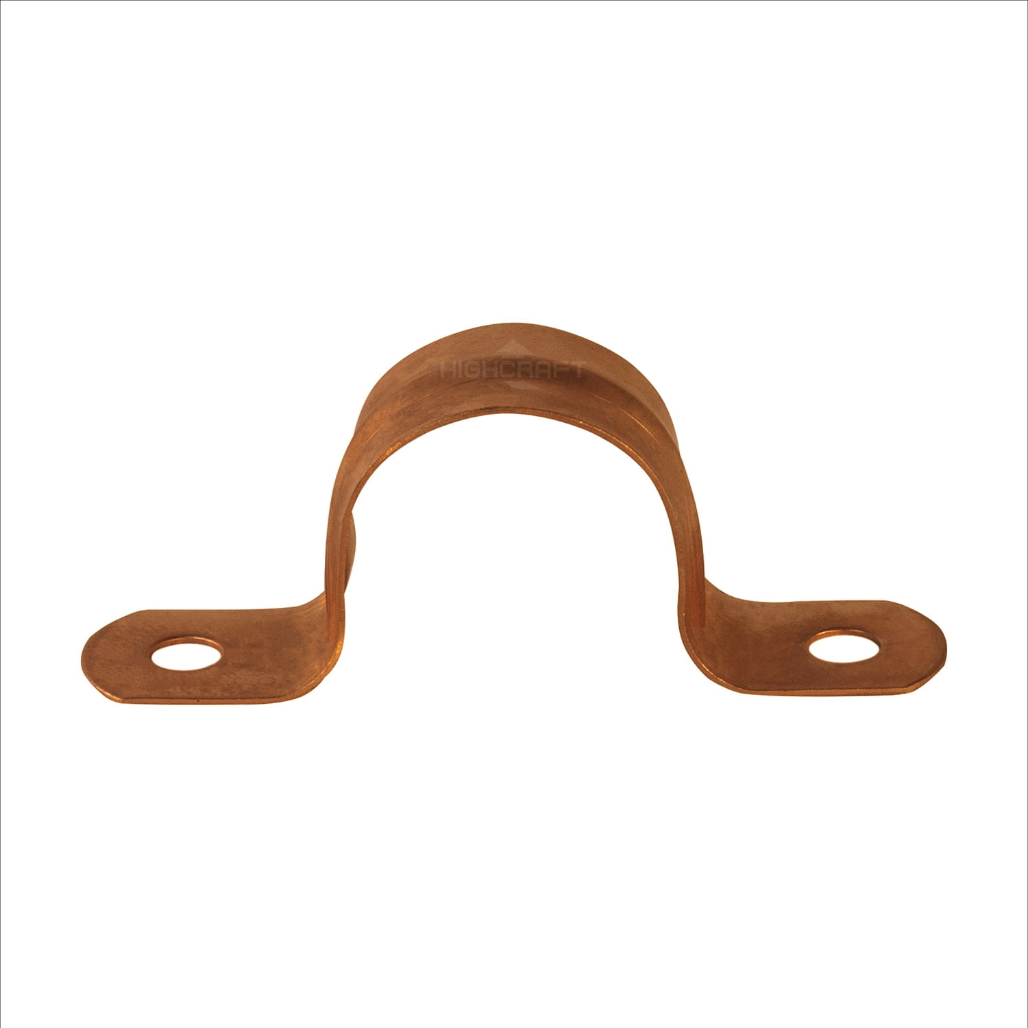 Highcraft Pipe Strap U Bracket 1/2" Steel Coated Copper, 100 Pk