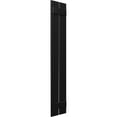 thumbnail image 2 of Ekena Millwork 11 1/4"W x 72"H True Fit PVC Two Board Spaced Board-n-Batten Shutters, Black (Per Pair - Hardware Not Included), 2 of 8