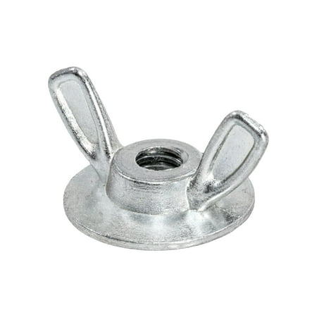 

100 Pack Rok Hardware #1/4-20 Die Cast Stainless Steel Wing Nut with Washer Base Zinc