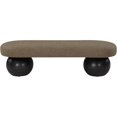 thumbnail image 6 of Pemberly Row Modern / Contemporary Rich Boucle Fabric Bowies Olive Bench, 6 of 7