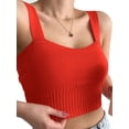 thumbnail image 3 of VISgogo Camisola de punto sin mangas de color sólido sin mangas de verano para mujer VISgogo moda, 3 of 5