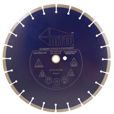 UPC: 0849738011922 | Diteq U-22 14In General Purpose Diamond Blades
