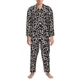 thumbnail image 3 of Pofeuu Hand Drawn Snake Print Men's Long Sleeve Pajama Set Pijamas Para Hombres Pijamas Para Hombres Mens Pajamas Set-Medium, 3 of 7