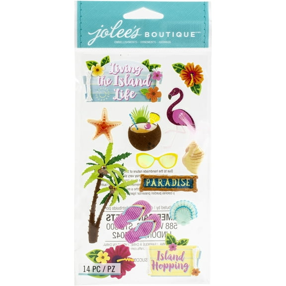 Jolee's Boutique Themed Embellishments 13/Pkg-Island Life