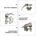 thumbnail image 3 of Miangastore Good Conductivity Car Battery Terminal Connector Silver 1 Pair 2.7X2.3In, 3 of 8
