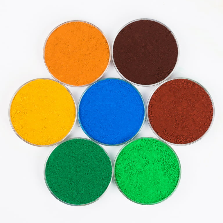 10 Colors 4-16oz Iron Oxide Mineral Pigment Concrete Cement Lime