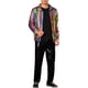 thumbnail image 2 of CHAQUETA Holográfica INSPIRE CHIC para hombres, chaquetas brillantes de manga larga con cuello de pie para fiestas disco M Multicolor, 2 of 5