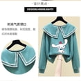 thumbnail image 3 of Cinnamoroll Sanrioed Child Lapel T Shirts Anime Melody Korean Style New Spring Girl Pullover Casual Student Clothes Sweatshirt, 3 of 3