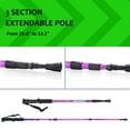 thumbnail image 2 of Aluminum Adustable Trekking Hiking Poles, Homeya Walking Sticks, Lightweight, Telescopic, Pair of 2, Purple, 2 of 8