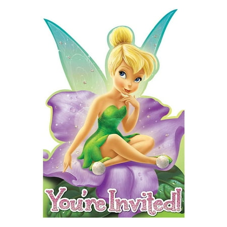 - Tinkerbell Postcard Invitations (8 Pack) - Party Supplies