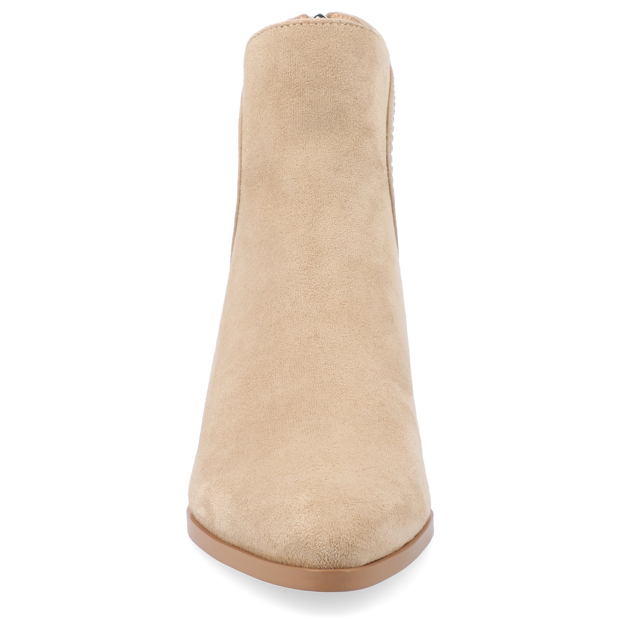 Journee Womens Consuello Two Tone Pointed Toe Booties, Widths Available